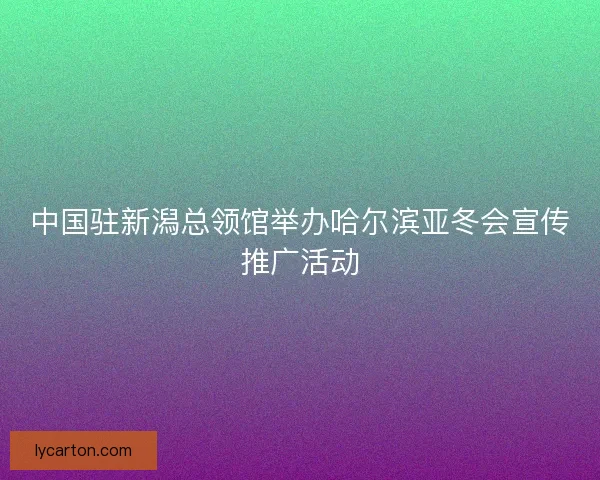 中国驻新潟总领馆举办哈尔滨亚冬会宣传推广活动
